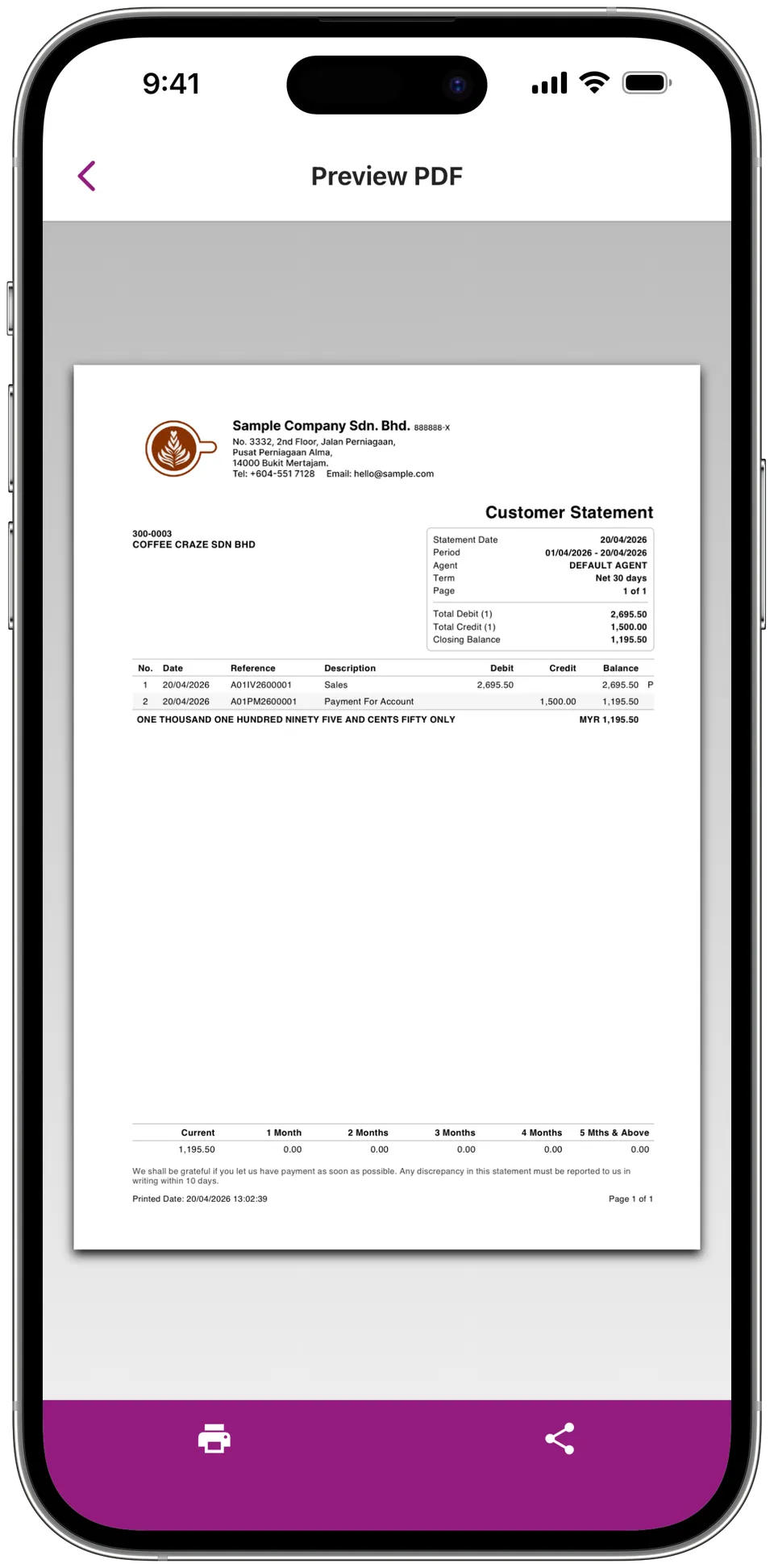 Statements that get paid.